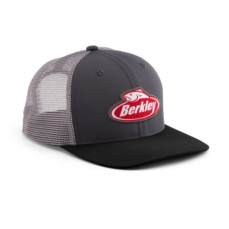 Performance Logo Trucker Hat|Charcoal/Red|Black/White