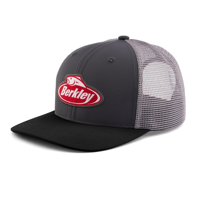 Performance Logo Trucker Hat|Charcoal/Red|Black/White