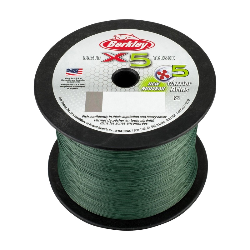 x5 Braid Bulk Spool|8 lb | 3.6 kg|10 lb | 4.5 kg|15 lb | 6.8 kg|20 lb | 9.1 kg|30 lb | 13.6 kg|40 lb | 18.1 kg|50 lb |22.7 kg|65 lb | 29.4 kg|80 lb | 36.2 kg|Low-Vis Green|Crystal|Flame Green