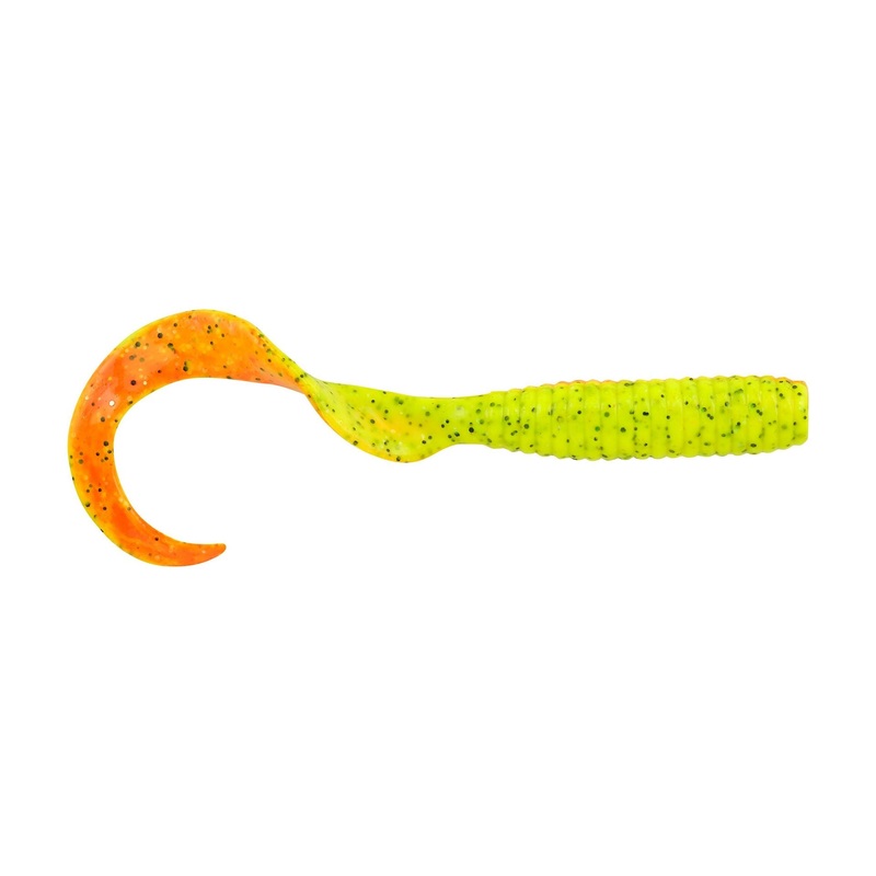Berkley Gulp! Grub|Pearl White|Chartreuse Pepper Neon|Salmon Red|Disco Minnow|Nuclear Chicken|Pink Shine|Firetiger|White Bling