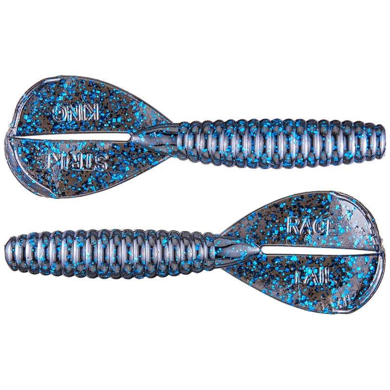 Strike King Rage Menace Grub|Blue Sapphire|Smokey Shad|Black Blue Swirl|Motor Oil Red|Watermelon Seed|Fire Craw|MM Moonlight|Blue Craw Red Flake|Green Pumpkin Purple Gold|Tequila Sunrise Orange Flake|KVD Magic|Hard Candy|Green Pumpkin Purple|Blue Gill|Gre