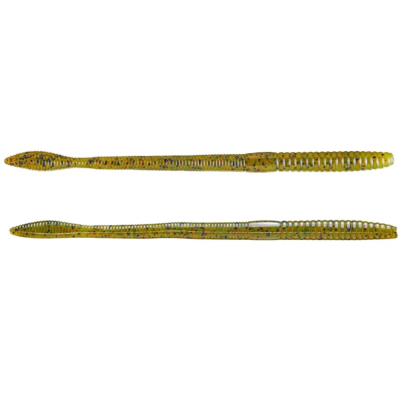 Strike King Finesse Worm|Watermelon Red|Green Pumpkin|6.5|7