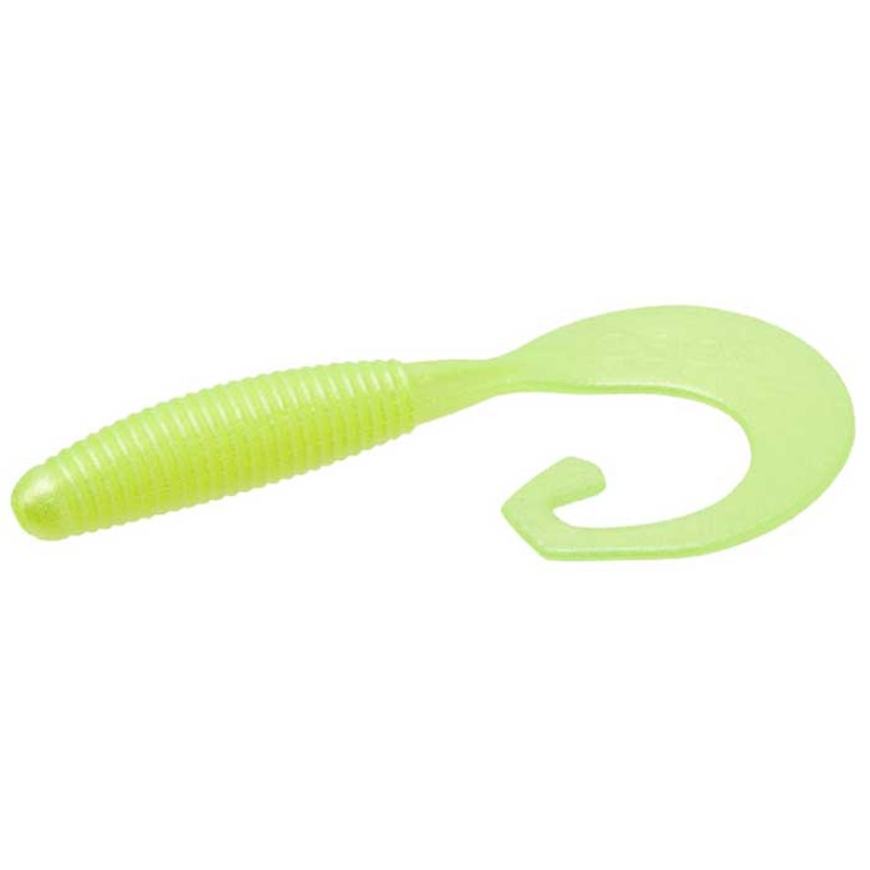 Zoom 4 Tab Tail Grub|Chartreuse Pearl|White Pearl