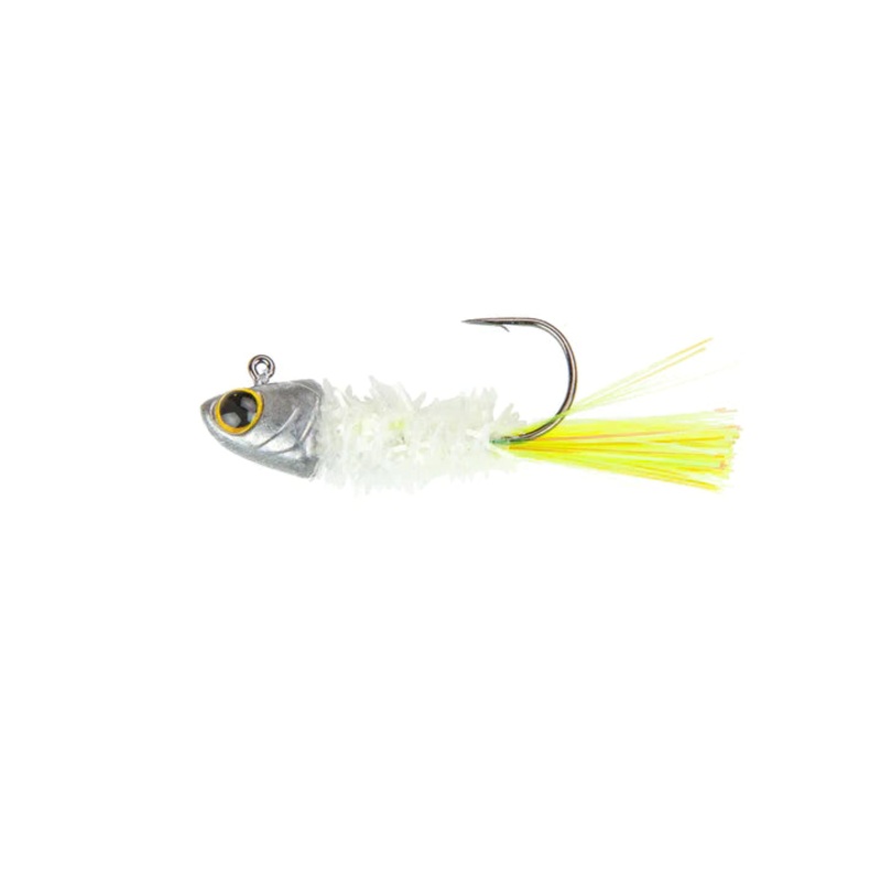 6th Sense Spangle Tinsel Jig|1/32oz|1/16oz|Shad Treuse|Pro Minnow|Black Neon|Ghost Ice Minnow