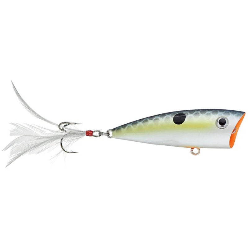 Yellow Magic Topwater Popper|1/4|1/2|White Shad|Black Shad|Saucy Shad|Baby Bass|Peacock|Japanese Shad|Ghost Shad|Alewife|Blue Fire|Yellow Frog|Smoke Shad|Bone