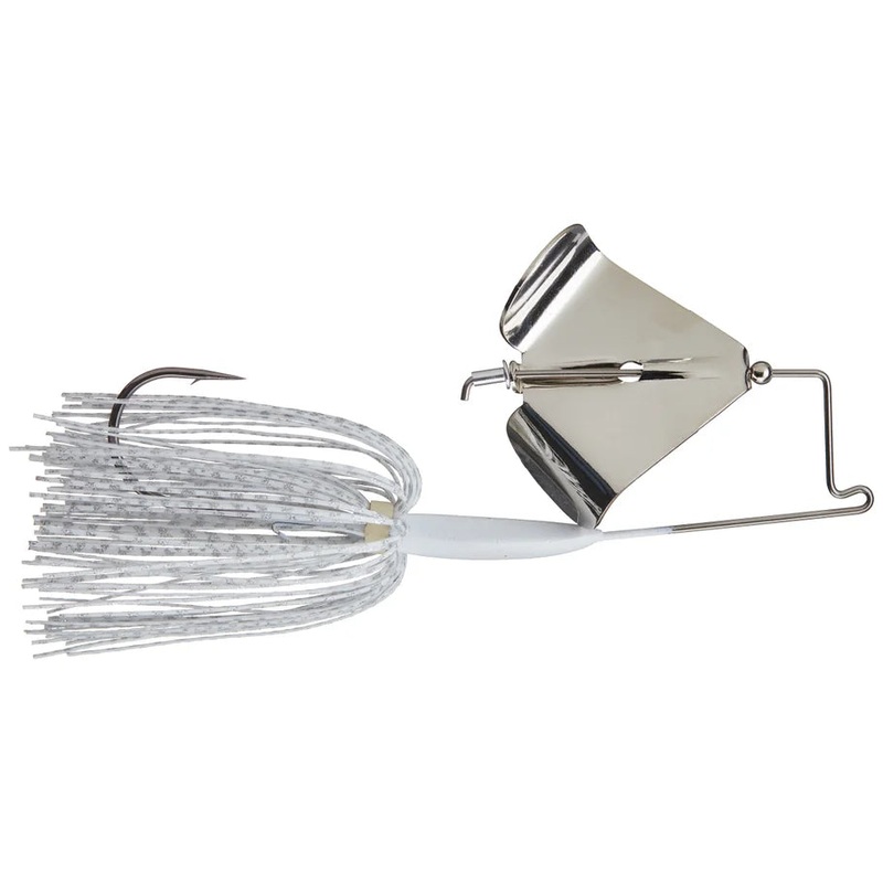 Boogerman HD Buzzbait|1/4oz|Gold and White|Nickel and White