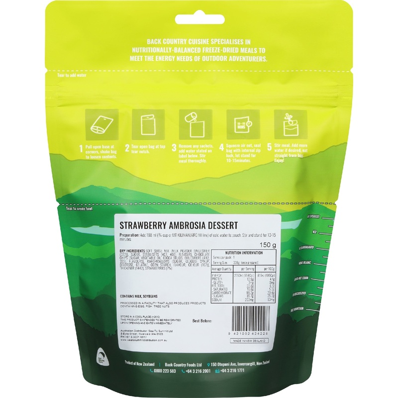 Back Country Cuisine Strawberry Ambrosia Dessert – Regular