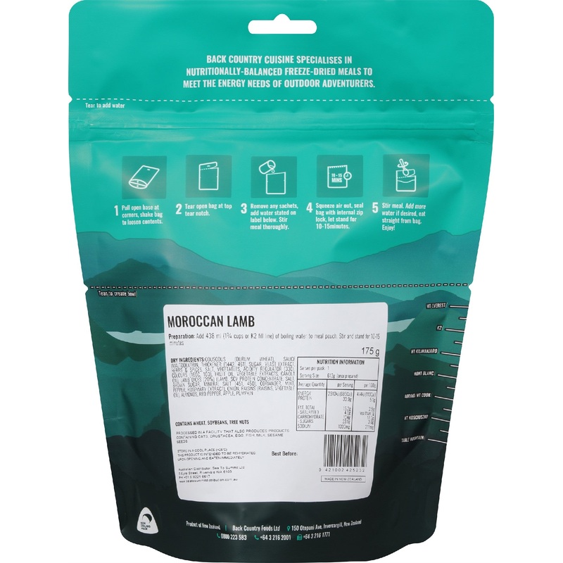 Back Country Cuisine Moroccan Lamb – Regular