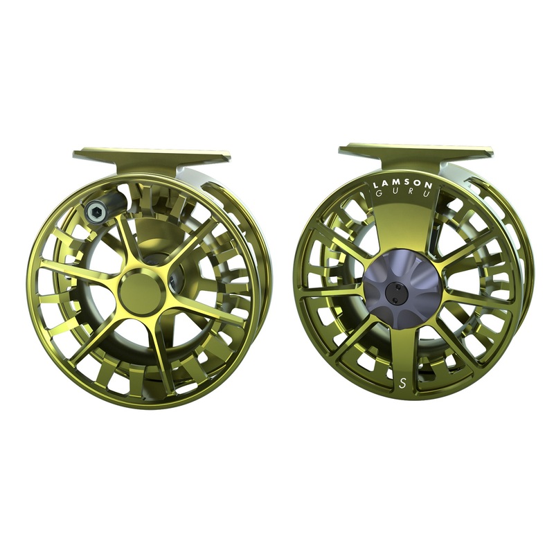 Lamson Guru S Reel|3+ (2-4wt)|5+ (4-6 weight)|BLAZE|OLIVE
