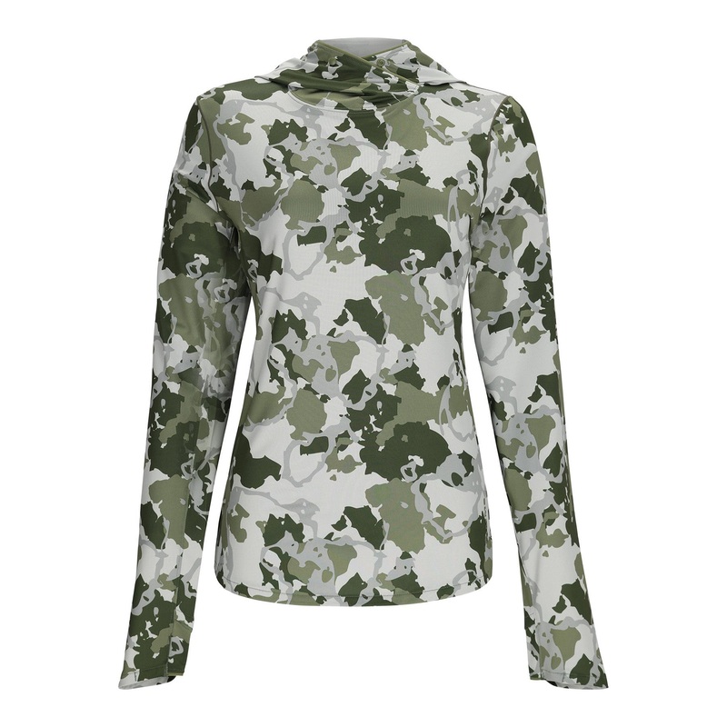Simms Women’s Solarflex Hoody|S|M|L|REGIMENT CAMO CLOVER|REGIMENT CAMO NEPTUNE