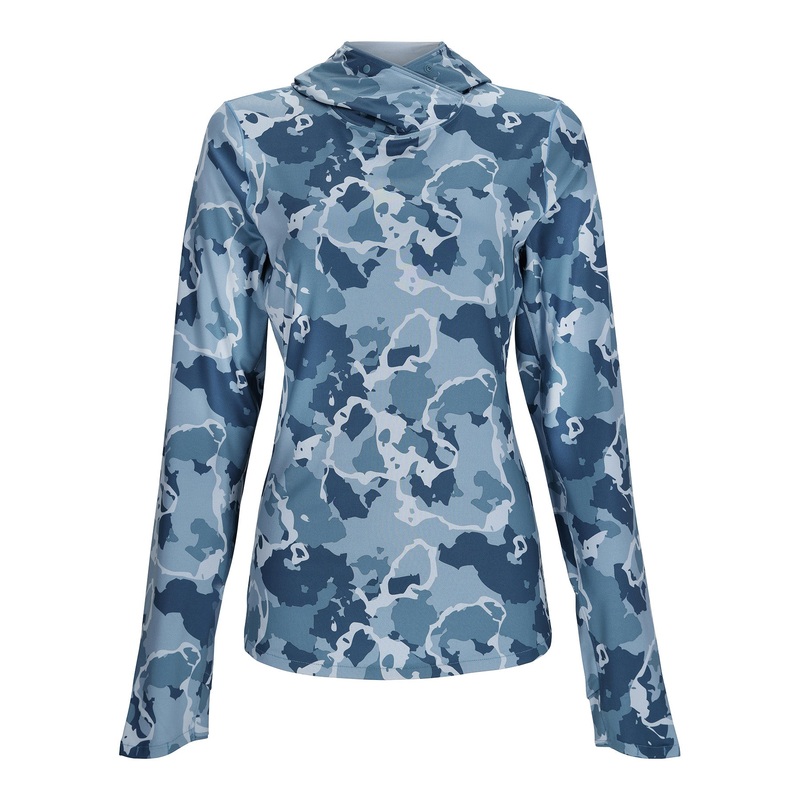 Simms Women’s Solarflex Hoody|S|M|L|REGIMENT CAMO CLOVER|REGIMENT CAMO NEPTUNE