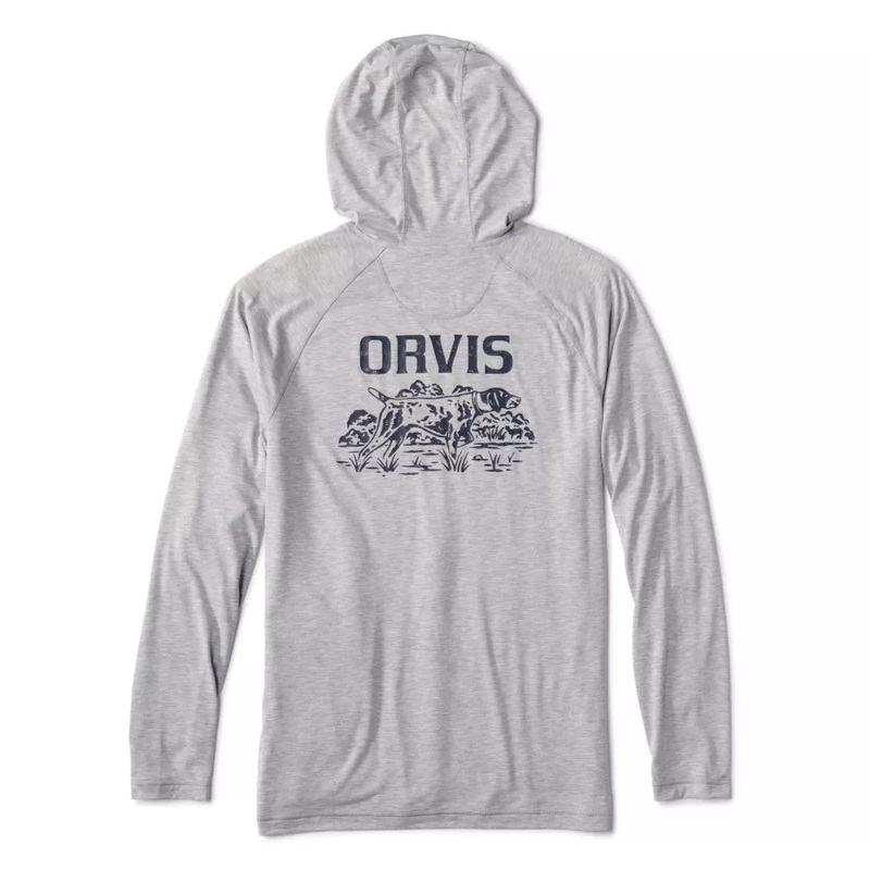Orvis Dricast Logo Hoodie|M|L|XL|LIGHT HEATHER GREY