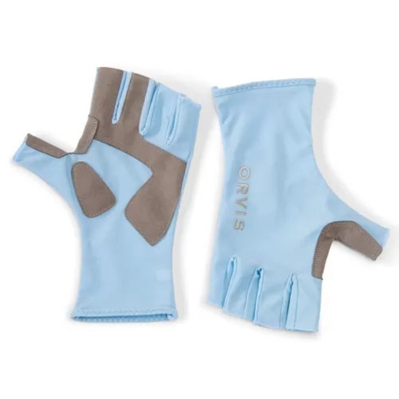 Orvis Sun Gloves|S|M|L|XL|LIGHT GREY|BLUE SKY