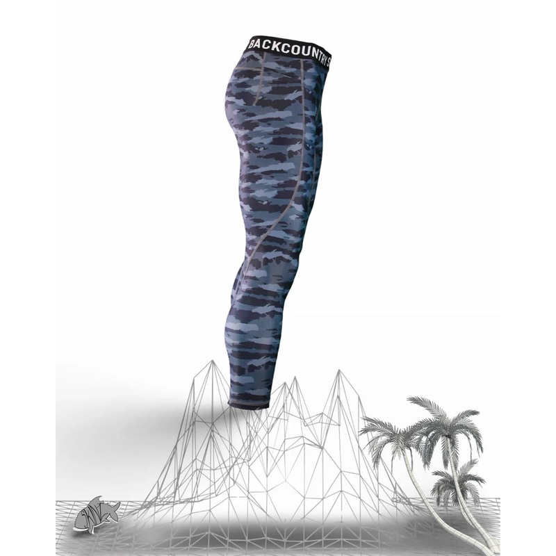 Backcountry Skinz Mens Solarflexz Leggings – Blue Slate Camo