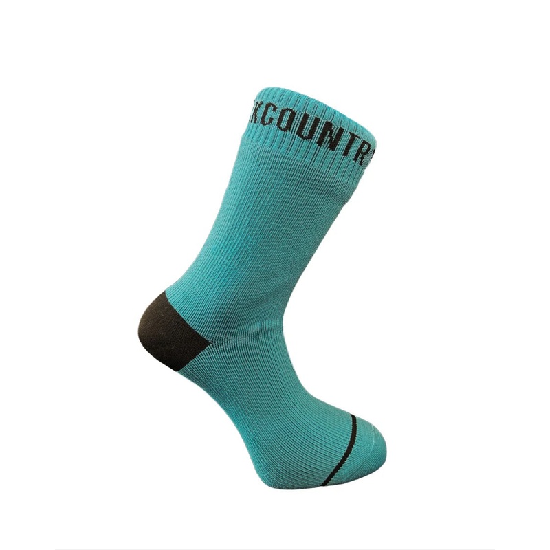 Backcountry Skinz Waterproof Mid Length Socks – Aqua/black