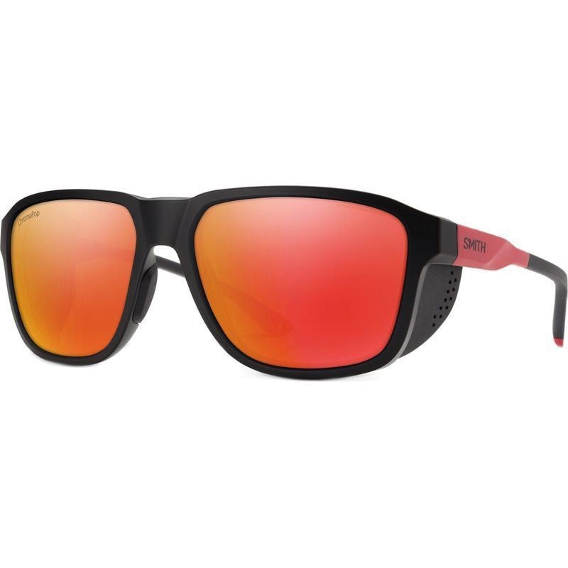 Smith Embark TNF Matte Black/horizon Red With Chromapop Polarised Red Mirror Lens