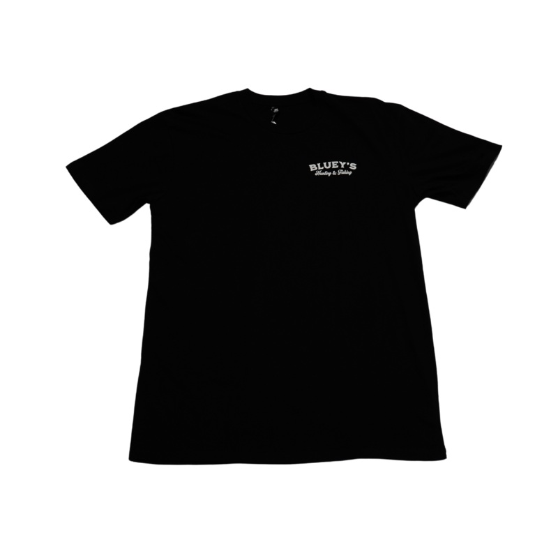 Bluey’s Mens Staple Trout Logo Tee – Black