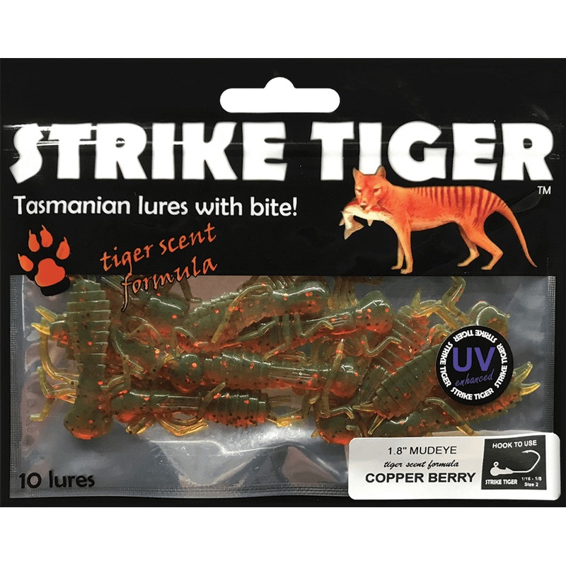 Strike Tiger 1.8” Mudeye|GINGER BEER|OLIVE PEPPER|BLACK N GOLD|COPPER BERRY
