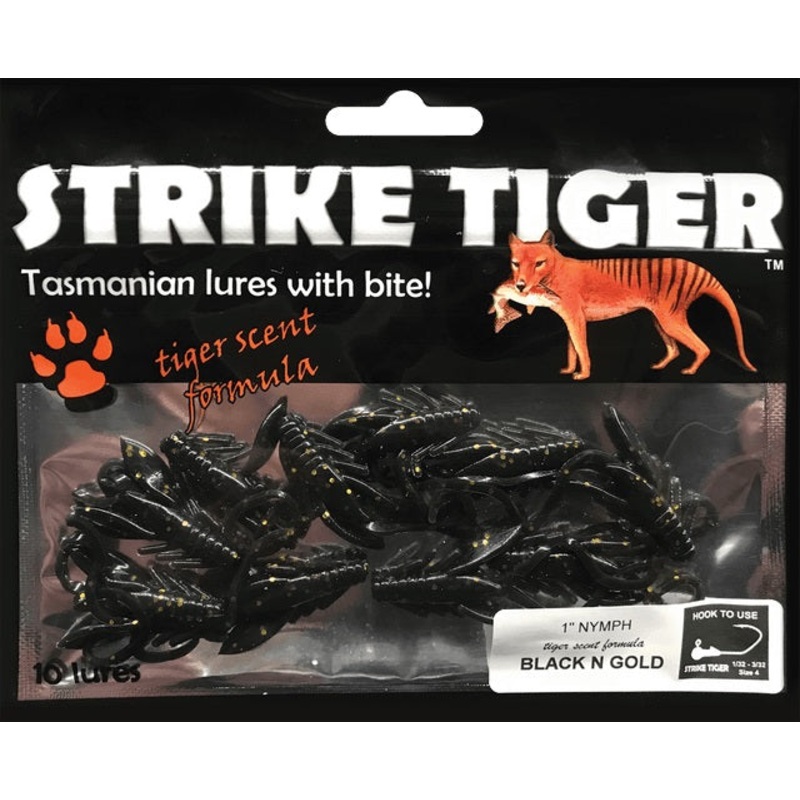 Strike Tiger 1” Nymph|GUM BEETLE|COFFEE|BLUEBOTTLE|BLACK CAVIAR|LAVA LIME|BLACK MINT|GINGER BEER|BLACK N GOLD|GREEN HONEY