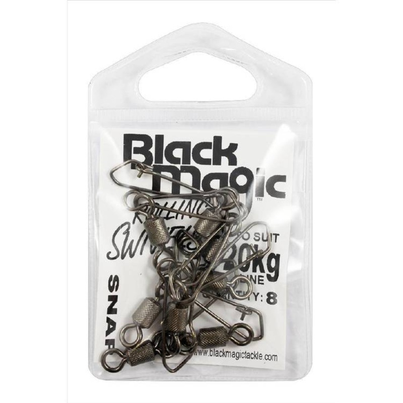 Black Magic Rolling Snap Swivel