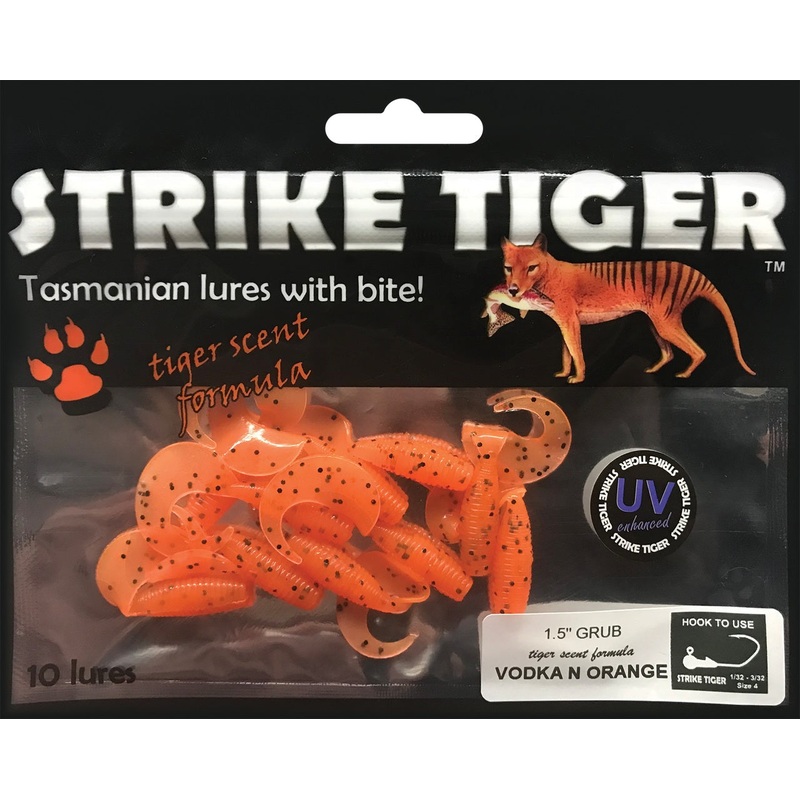 Strike Tiger 1.5 Grub|STAR LIGHT|VODKA N ORANGE|GINGER BEER|COPPER BERRY|BLACK AND GOLD|BLACK MINT|WHITEBAIT PEARL