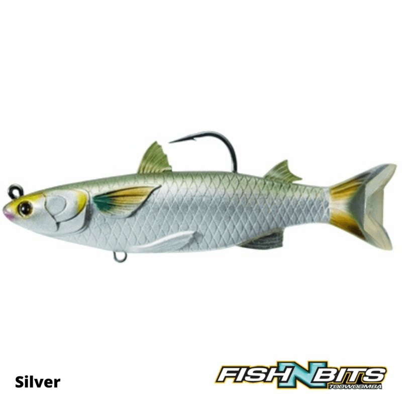 Live Target – Mullet Swimbait|Silver|Silver Black|4.5inch|5.5inch
