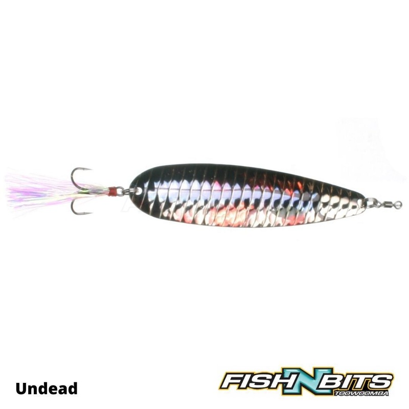 Nichols – Flutter Spoon 4|Undead|Bombshell Shad|Golden Shiner|Snow|Shattered Glass Hologram Silver