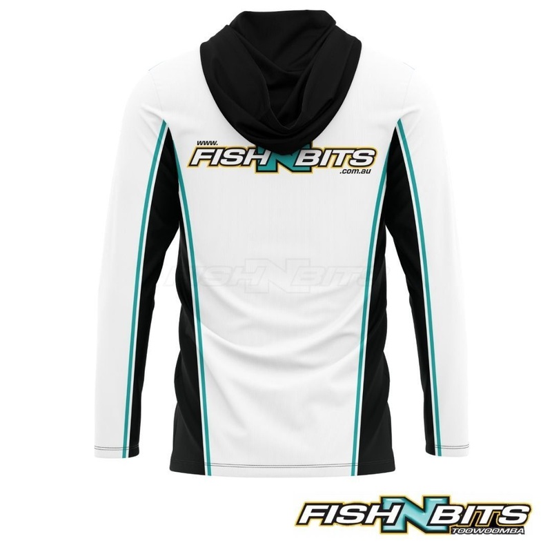 Fish N Bits – White Hooded Jersey