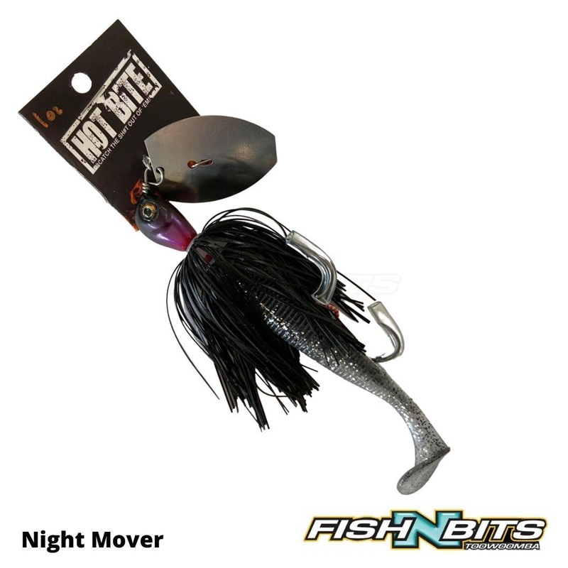 Hot Bite – Chatterbait 1oz|Pink Bits|Night Mover|Dark Magic|Baby Bass|Red Devil|Hot & Spicy|Green Goblin|Rhoids|Mud Bug|Pearl Waka