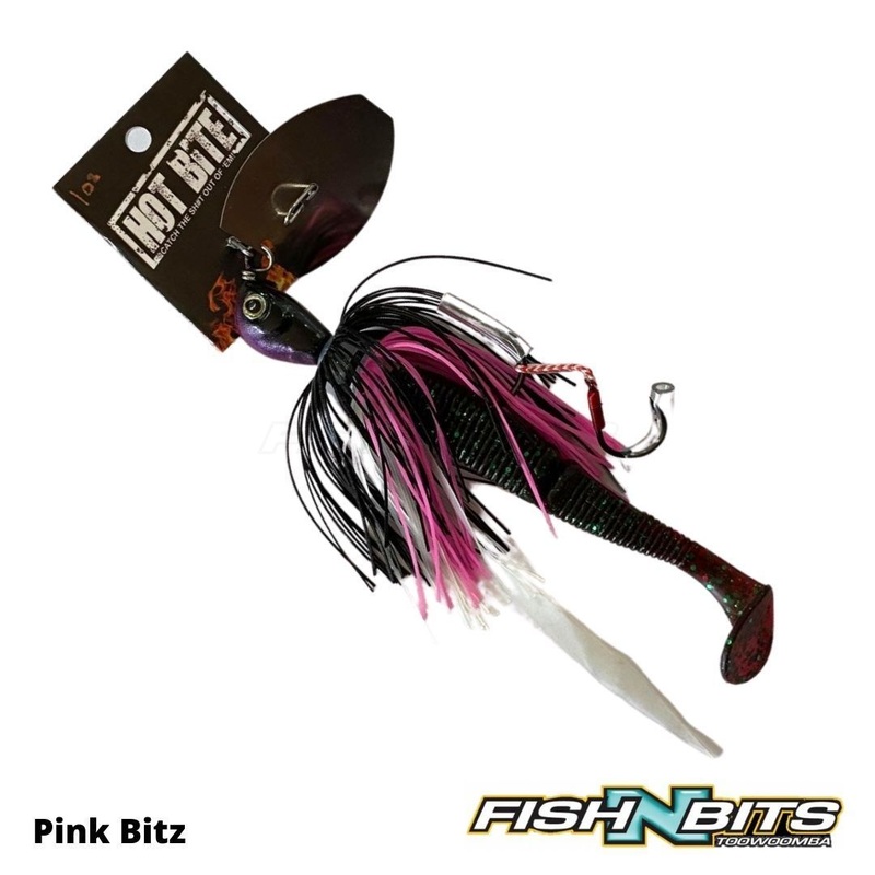 Hot Bite – Chatterbait 1oz|Pink Bits|Night Mover|Dark Magic|Baby Bass|Red Devil|Hot & Spicy|Green Goblin|Rhoids|Mud Bug|Pearl Waka