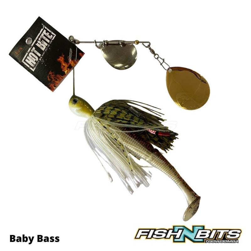 Hot Bite – Spinnerbait 1oz|Roids|Night Crawler|Hot & Spicy|Red Devil|Baby Bass|Olive craw