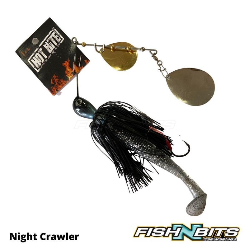 Hot Bite – Spinnerbait 1oz|Roids|Night Crawler|Hot & Spicy|Red Devil|Baby Bass|Olive craw