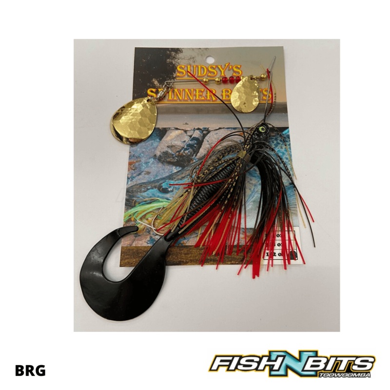 Sudsy Spinnerbait 5/8oz|BRG|BRS|BRB|Purple Bait Fish|Purple Pink|AYU