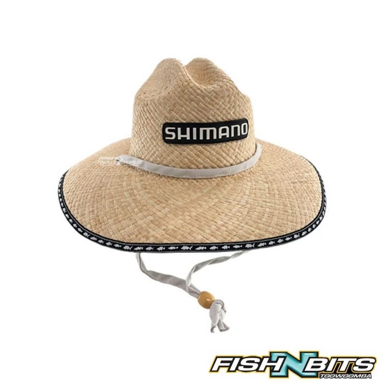 Shimano – Adults Straw Hat|Black|Magenta