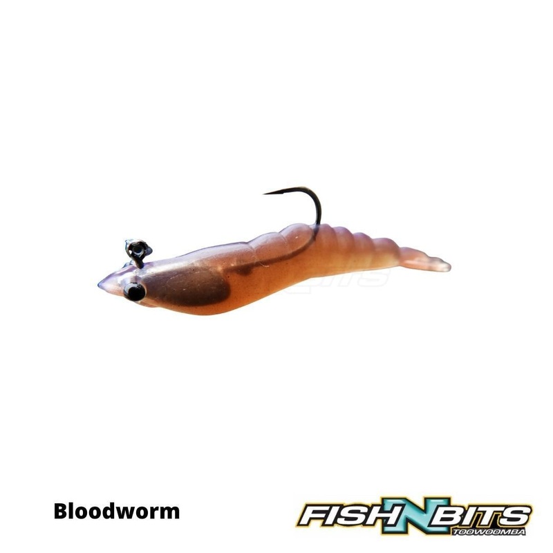 MMD – Soft Prawn Medium 3.3g|Bloodworm|Live|Clear