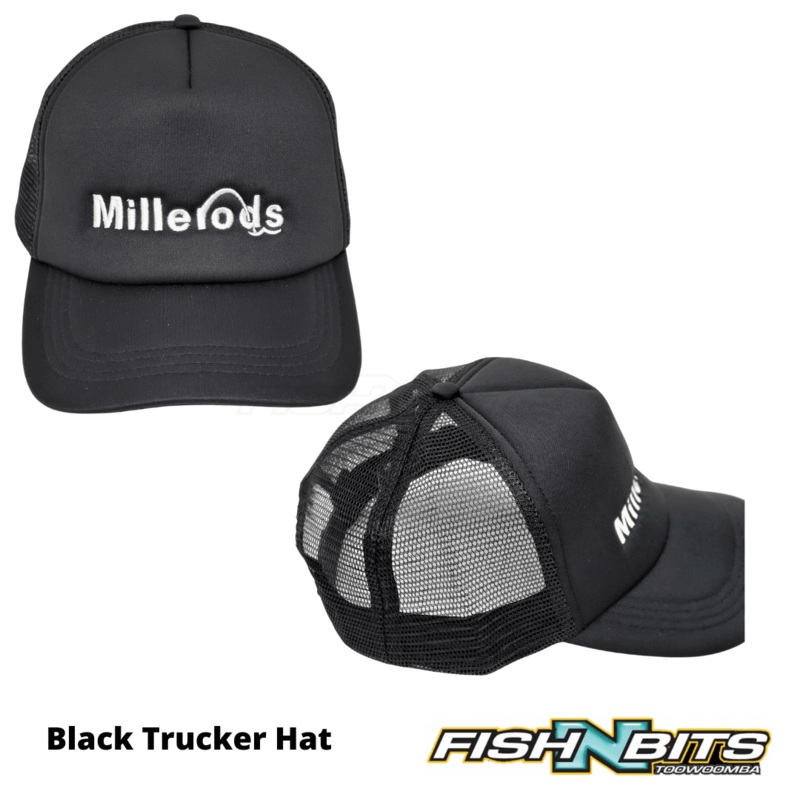 Millerods Caps|Black Tracker Hat|Oliver Trucker Hat