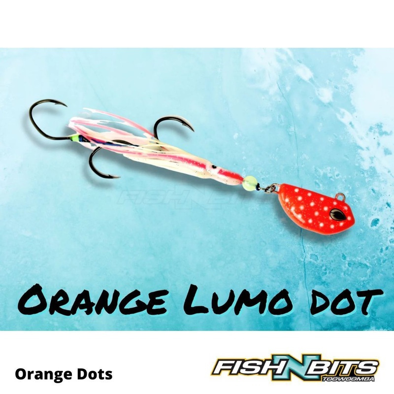 SnapBait – Triple Threat 40g|Nuke Stripes|Orange Dots|Lumo Orange Dots