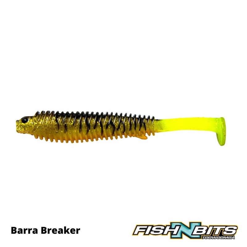 Squidgie – Ridge Shad 140mm|White Bait|Barra Breaker|Lorikeet|Silver Fox|Chart Lightning|Golden Eye|Hot Sunrise