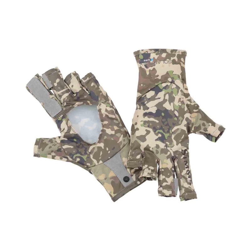 Simms SolarFlex Sun Glove|Ash|Cloud Camo Grey|Sterling|Hex Flo Camo Steel|Bimini Blue|S|M|L|XL|XS|XXL