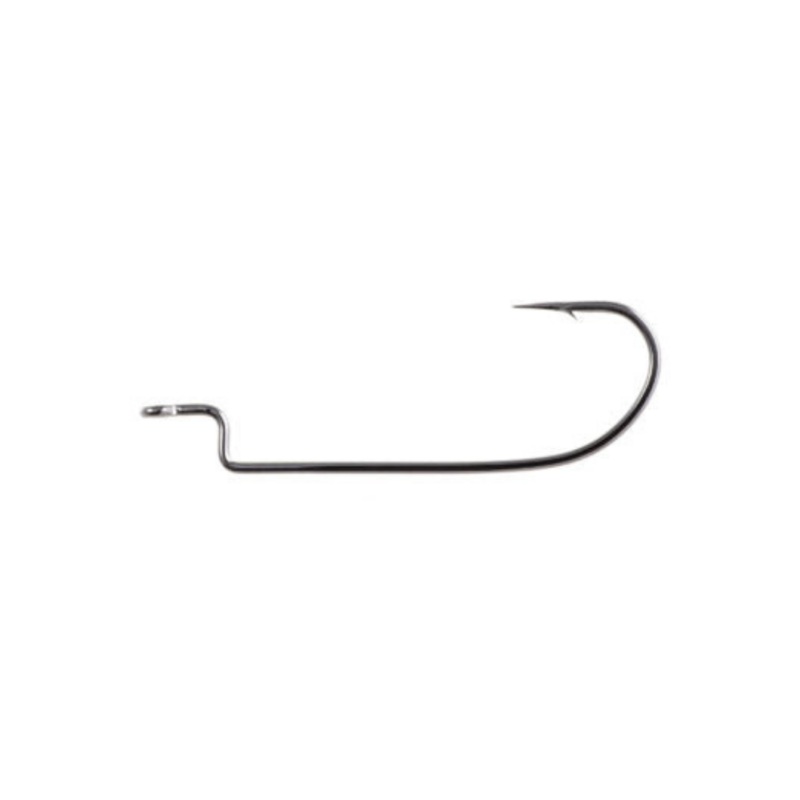 Owner Offset Shank Worm Hook|Black Chrome|1/0|2/0|3/0|4/0|5/0