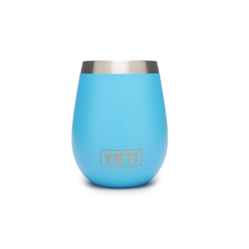 Yeti Rambler Wine Tumbler|10 oz.|Stainless|Black|White|Navy|Reef Blue|Purple|Bimini Pink