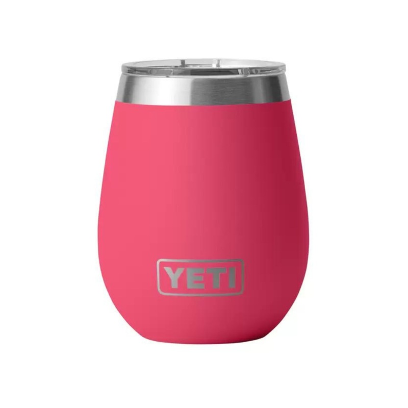 Yeti Rambler Wine Tumbler|10 oz.|Stainless|Black|White|Navy|Reef Blue|Purple|Bimini Pink