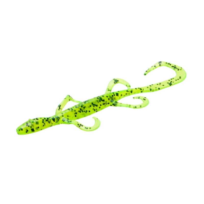 Zoom Mini Lizard|Black Red Glitter|Chartreuse|Green Pumpkin|4 inches|15 Pack