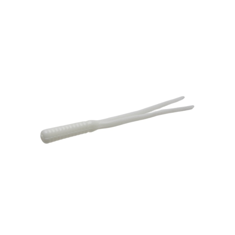 Zoom Split Tail Trailer|White|White Pearl|Chartruese Glitter|Chartruese Pearl|4 inches|20 Pack