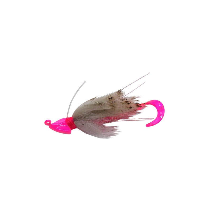 Buggs Fishing Flats Bugg|1/8|3/16|1/4|Natural|PBT|Gotcha|White Stripe