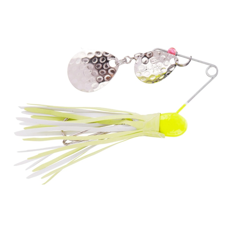 H&H Double Spinner|3/8 oz.|White|Chartreuse|Red-Red/White|Yellow-Yellow|Black/Yellow|Orange-Brown/Cht/Org