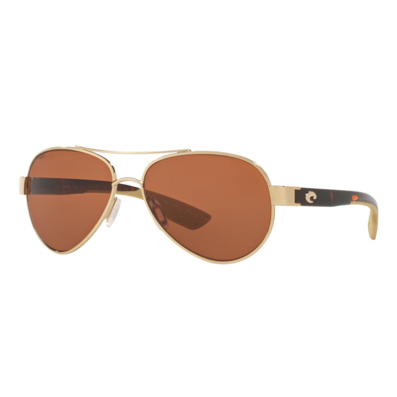 Costa Loreto Sunglasses|Rose Gold Frame w/Tortoise Temples Frame|Copper 580P