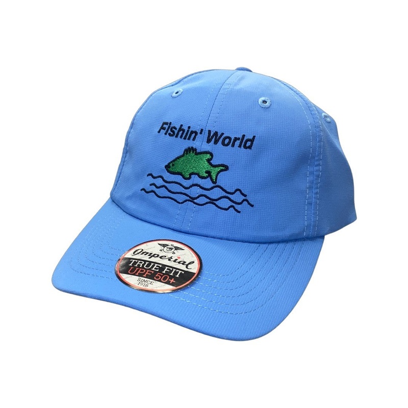 Fishin World Hat|Putty|Azure Blue|Gray