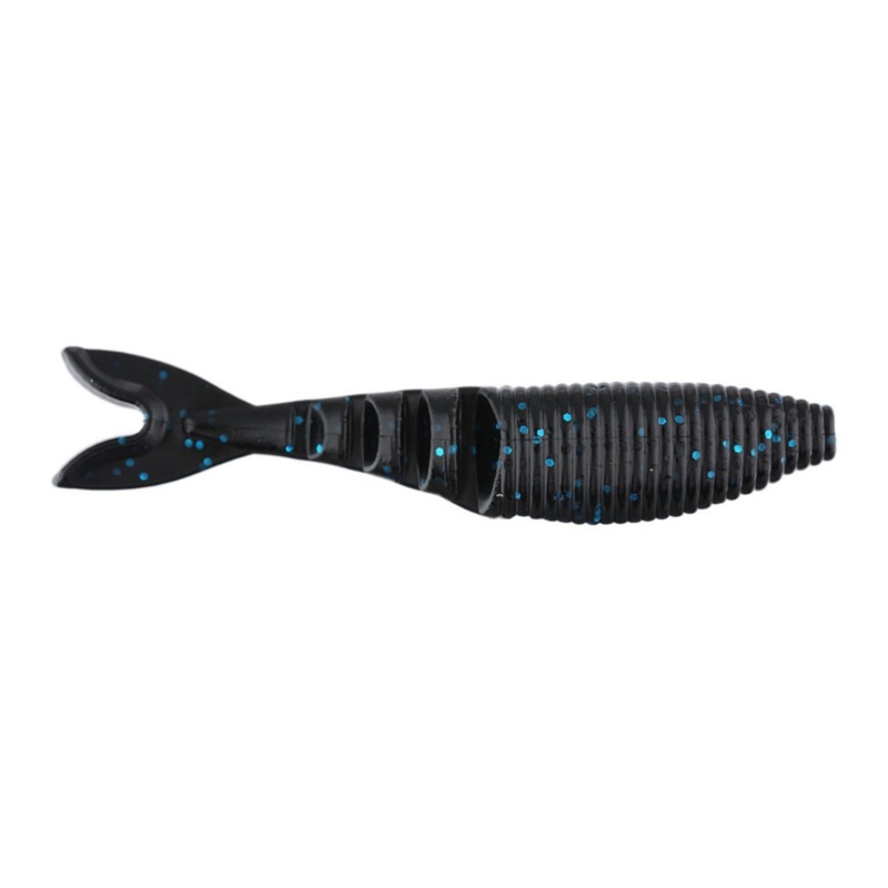 Yamamoto Zako Jr.|Black with Lg. Blue Flake|Cream White|Green Pumpkin Black Flake|6 Pack|4 in.|3.6 Slim