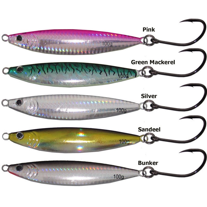 Carlson – 3.5oz Tuna Jigs|Pink|Green Mackerel|Silver|Sandeel|Bunker|Blue Mackerel